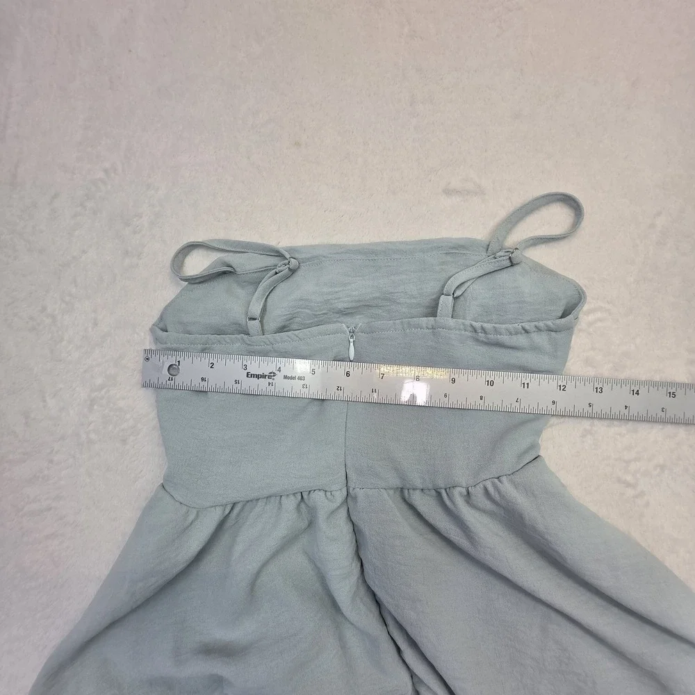 Exarus Girls Light Blue Tiered Dress Size 160 Youth 12 14 Spaghetti Strap